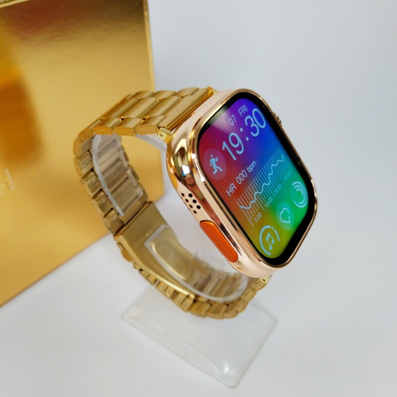 ساعت اورجینال اپل واچ سری 8 بند رولکس طلایی کیفیت بسیار عالی همراه 3 ماه گارانتی