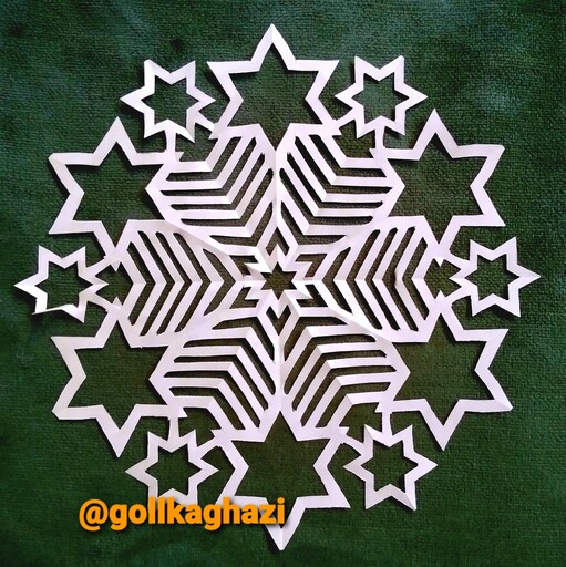 الگوی پی دی اف، طرح گلهای کاغذی،  شماره 13 ستاره