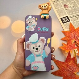 قاب گوشی Galaxy A32 4G سامسونگ سیلیکونی فانتزی عروسکی برجسته دیزنی طرح خرس Duffy محافظ لنز دار کد 11499
