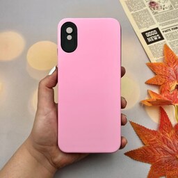 قاب گوشی Redmi 9A - Redmi 9AT - Redmi 9A Sport شیائومی دو تکه ضد ضربه مقاوم محافظ لنز دار رنگ صورتی کد 23459