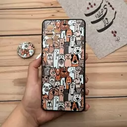 قاب گوشی Galaxy A72 سامسونگ فانتزی سوزنی برجسته طرح Animal پاپ سوکت دار کد 36167