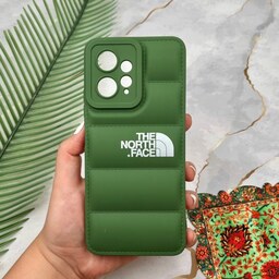 قاب گوشی Redmi Note 12 4G شیائومی پافری محافظ لنز دار طرح THE NORTH FACE سبز کد 68846