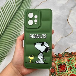 قاب گوشی Redmi Note 12 4G شیائومی پافری محافظ لنز دار طرح کارتونی Peanuts سبز کد 76734