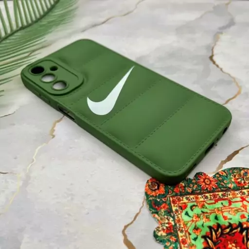 قاب گوشی Galaxy A24 4G سامسونگ پافری محافظ لنز دار طرح NIKE نایک سبز کد 31971