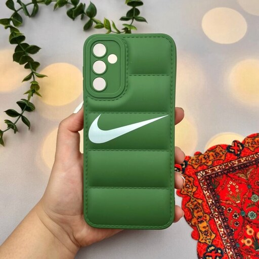 قاب گوشی Galaxy A14 4G - Galaxy A14 5G سامسونگ پافری محافظ لنز دار طرح NIKE نایک سبز کد 85548