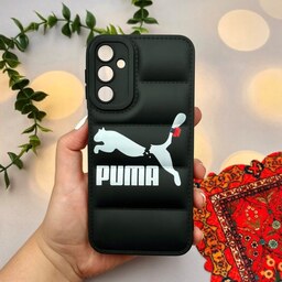 قاب گوشی Galaxy A24 4G سامسونگ پافری محافظ لنز دار طرح PUMA پوما مشکی کد 20310