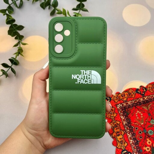 قاب گوشی Galaxy A14 4G - Galaxy A14 5G سامسونگ پافری محافظ لنز دار طرح THE NORTH FACE سبز کد 41815