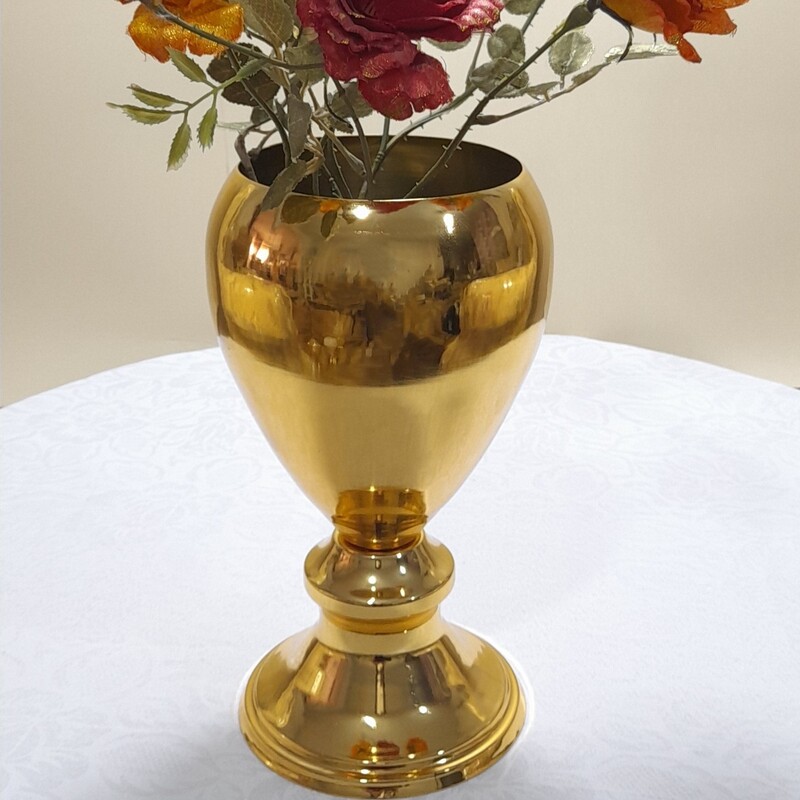 گلدان رو میزی  گلدان فلزی  گلدان پایه دار