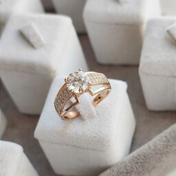 انگشتر زنانه مارک ژوپینگ طراحی ظریف نگین طرح الماس رنگ ثابت