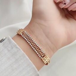 دستبند زنانه مارک ژوپینگ رنگ ثابت ابکاری شدهxuping