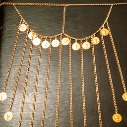 نقاب جدید کار شده با زنجیر طلایی رنگ ثابت 