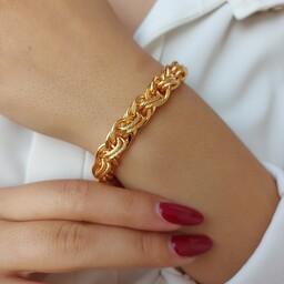 دستبند زیبای بافت از برند ysx، در دو رنگ طلایی و سفید، رنگ ثابت، آبکاری طلا