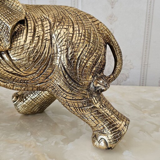 مجسمه برنزی مدل فیل قلم کاری مجموعه 3 عددی کد 2859 مجسمه برنجی 