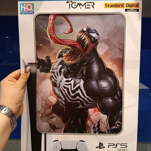 برچسب کنسول ps5 طرح venom