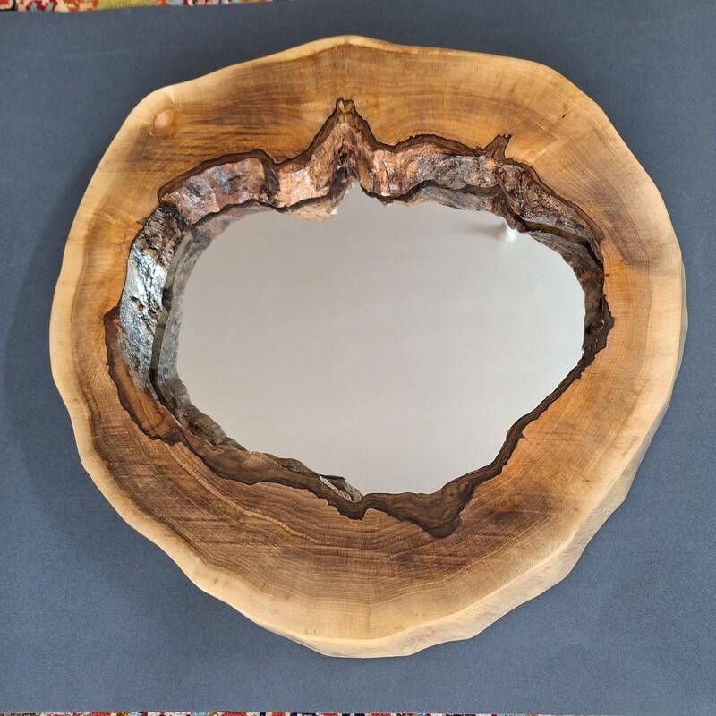 آینه روستیک با چوب گردو