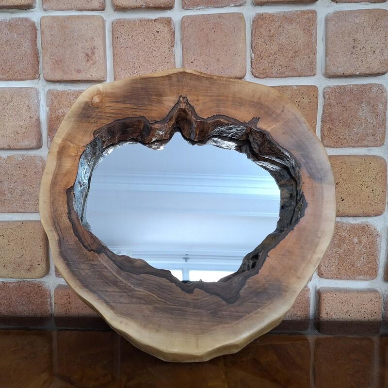 آینه روستیک با چوب گردو