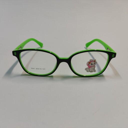فریم عینک طبی دخترانه سبز مشکی کد 9041