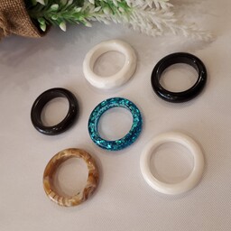 حلقه های رزینی مناسب بستن روسری در انواع رنگ و طرح (تکی)