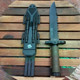 چاقوی شکاری فولادی رنگ کوره ای بدون تغییر رنگ ویژه ی کمپینگ و کوهنوردی 