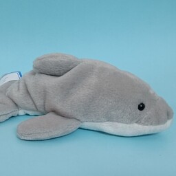 عروسک دلفین کوچولو (مارک ty) وارداتی جنس و طراحی عالی حالت لش داره توی دست ، طول 20