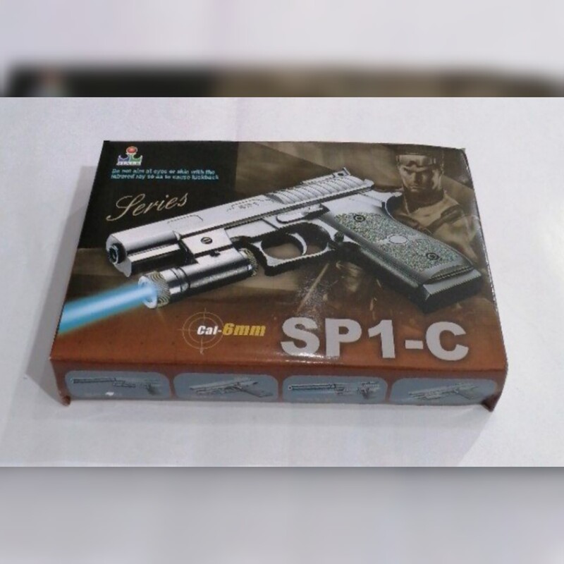 تفنگ کلت ساچمه ای چراغ دار مدل SP1C اسباب بازی بی خطر
