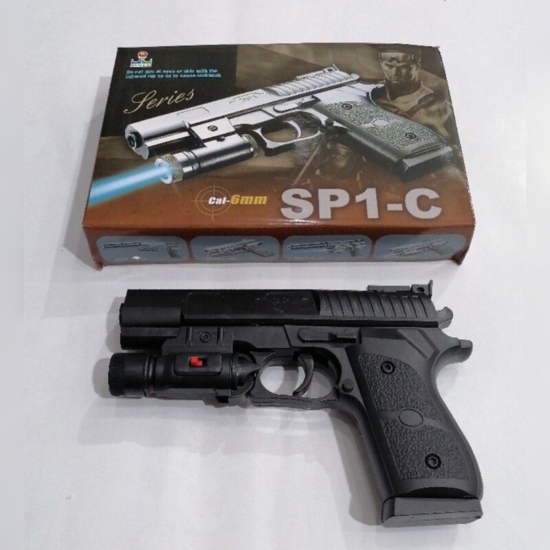 تفنگ کلت ساچمه ای چراغ دار مدل SP1C اسباب بازی بی خطر