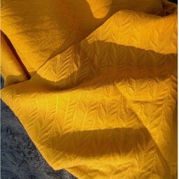 شال زنانه موهر پاییزه رنگ خردلی طرح گندمی (تضمین کیفیت)