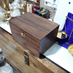 جعبه چوبی هندی از چوب مرغوب مناسب کلکسیون اشیاه عتیقه جواهرات هدیه ابعاد25در17در15