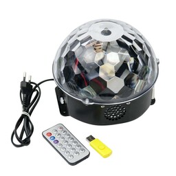 اسپیکر و رقص نور مدل LED Crystral Magic Ball Light اسپیکر رقص نور usb  دستگاه رقص نور پروژکتوری LED کریستالی و MP3 