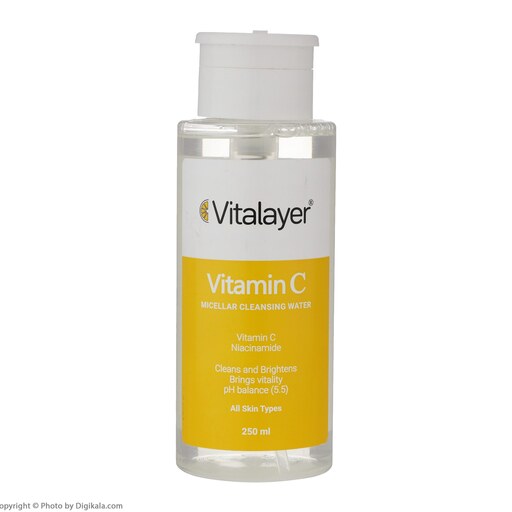 محلول پاک کننده آرایش ویتالیر مدل ویتامین سی حجم 250 میلی لیتر