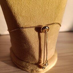 هوراک دستبند فری سایز با زنجیر آسانسوری یلدایی با سنگ جید 