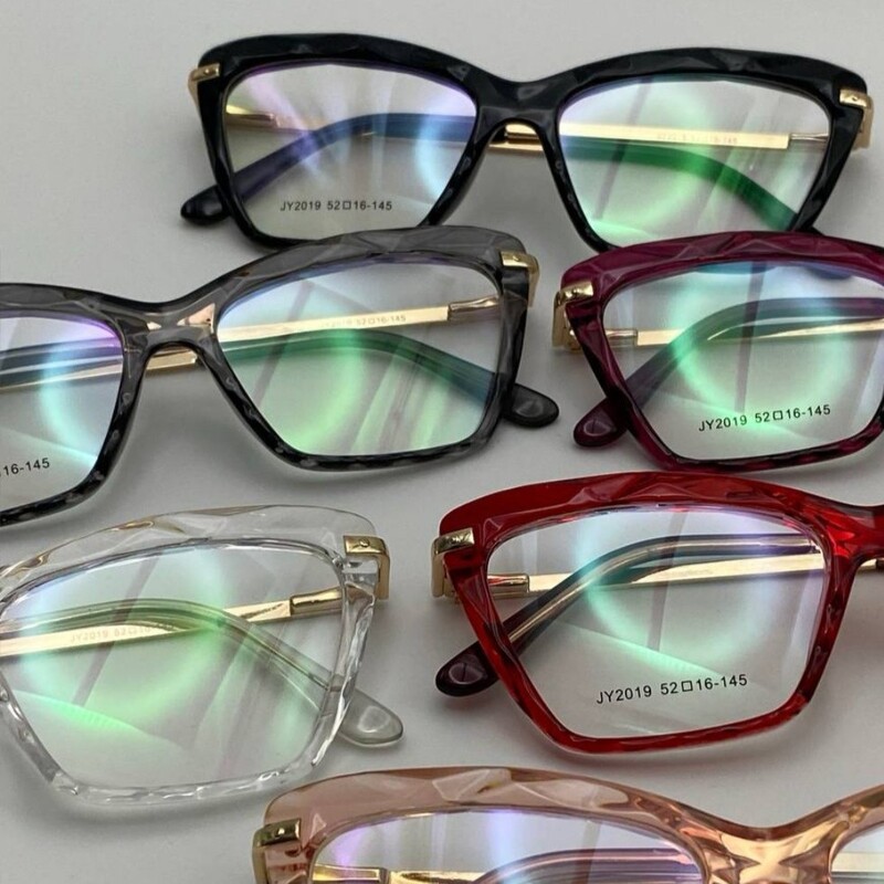 فریم عینک طبی زنانه دسته فنری کیفیت عالی در دو رنگ مشکی و کریستال 