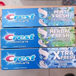 خمیردندان CRESTکرست مدل COMPLETE XTRA FRESH حجم100میلی لیتر اصلی 