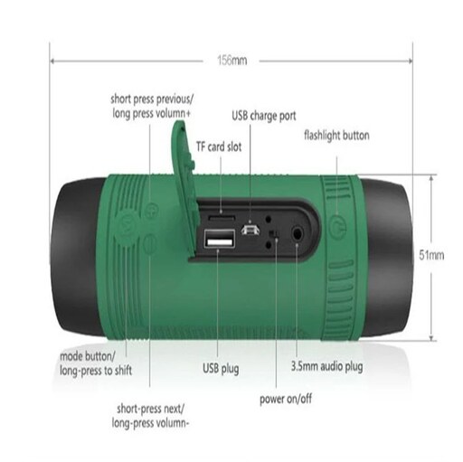 اسپیکر بلوتوثی قابل حمل زیلوت مدل S1 ضد آب دارای 18 ماه گارانتی شرکتی