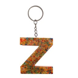 جا کلیدی رزینی حرف انگلیسی Z رنگی (قابل سفارش در رنگ  و طرح و  حروف دلخواه)