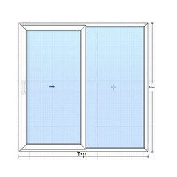 پنجره دوجداره UPVC سفید کشویی همراه با یراق آلات کامل و شیشه اندازه1.5 در 2 متر(ارسال با باربری و پسکرایه)