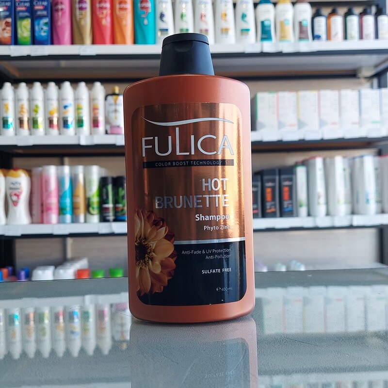 فولیکا شامپو بدون سولفات تثبیت کننده و محافظت کننده موهای رنگ شده مناسب انواع موهای قهوه ای حاوی رنگ دانه های قهوه ای