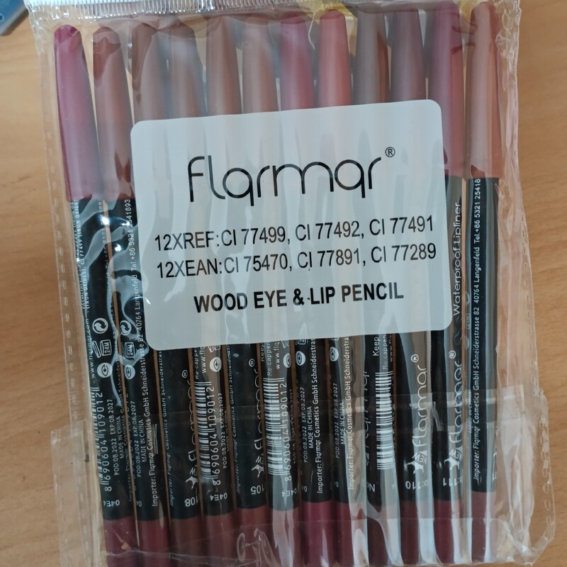 خط لب مدادی فلورمار بسته 12 عددی دارای رنگبندی 
