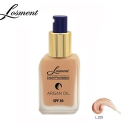 کرم پودر شیشه ای حاوی روغن آرگان لوسمنت SPF30 شماره L205 حجم 30 میلی لیتر