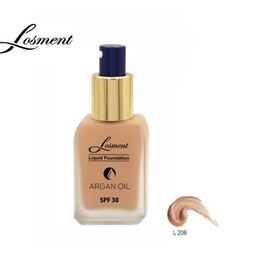 کرم پودر شیشه ای حاوی روغن آرگان لوسمنت SPF30 شماره L206 حجم 30 میلی لیتر