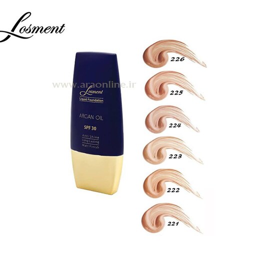 کرم پودر تیوپی SPF30 لوسمنت حاوی روغن آرگان و آلوئه ورا شماره L223 حجم 30 میلی لیتر