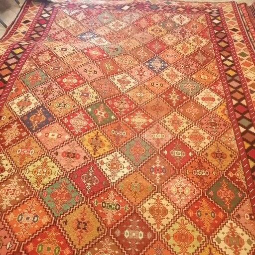 فرش دستبافت گلیم قالیچه تار و پود پشمی ابعاد 2 در 1.30