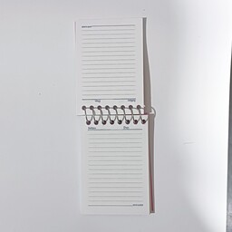 دفترچه یادداشت سیمی جلد طلقی طرح ساده سایز 1.32 کوچک جیبی ، دارای برگ زیاد