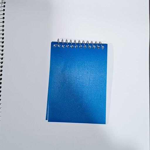 دفترچه یادداشت سیمی جلد طلقی طرح ساده سایز 1.16