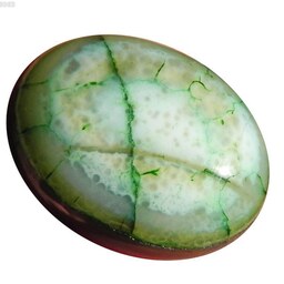 نگین عقیق دراگون تخم اژدها سبز اصل معدنی  مناسب انگشتری کد6
