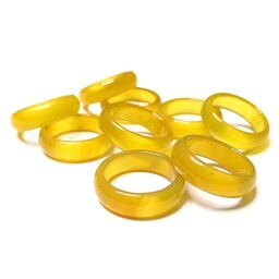 حلقه سنگ عقیق زرد اصل معدنی انگشتر سایز1.8 یا8 - 57