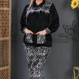 ست بلوز شلوار زنانه ترکیب داکرون و سوییت بدون آستر طرح جیب دوخت سفارشی مطابق با سایز و رنگ دلخواه شما