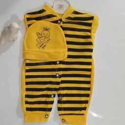 لباس سرهمی نوزادی زنبوری
