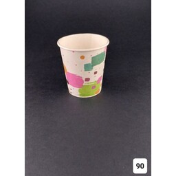 لیوان کاغذی یکبارمصرف سایز 90 سی سی شات تک بسته 100  تایی