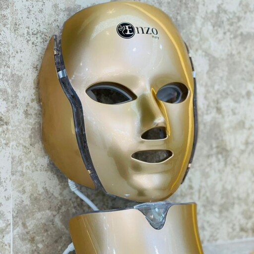 ماسک نقابی صورت و گردن نور درمانی ال ای دی 7 رنگ انزو enzo LED